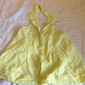 Anthropologie Lemon Striped Lounge Pants
